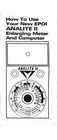 EPOI ANALITE II Enlarging Meter Computer Manual Reproduction 1980s Darkroom