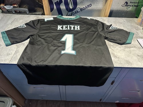 NWT Philadelphia Eagles Black # 1 Keith Jersey Size Large. Custom. Keith #1
