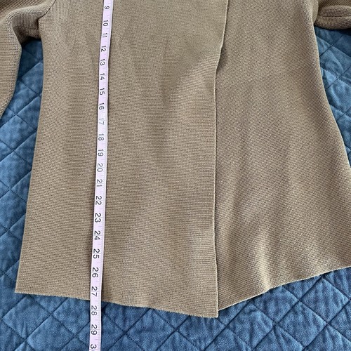 Eileen Fisher Cardigan Sweater Womens Medium Brown Knit Draped Mid Length C2 - Picture 6 of 7