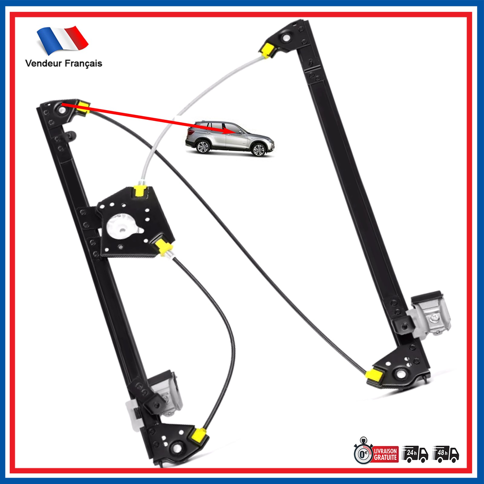 Lève-vitre avant gauche pour réparer le mécanisme cassé de BMW X3 F25 et X4 F26