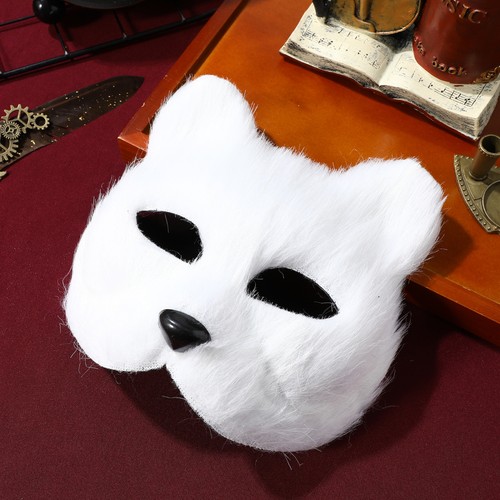 2pcs Fox Mask Stage Performance Blank Mask Hand Painting Mask Diy Lint Mask - Picture 9 of 11