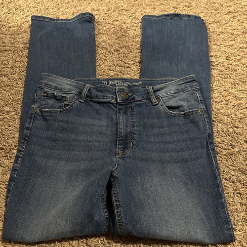 M Jeans By Maurices Jeans Womens Size 8 (32x31) Blue Denim Mid Rise Slim Bootcut - Picture 1 of 5