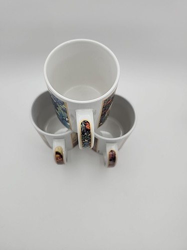 3 tazas de café Café Arts: tazas de café Leonardo da Vinci, Renoir y Vincent - 3 pinturas - Imagen 16 de 19