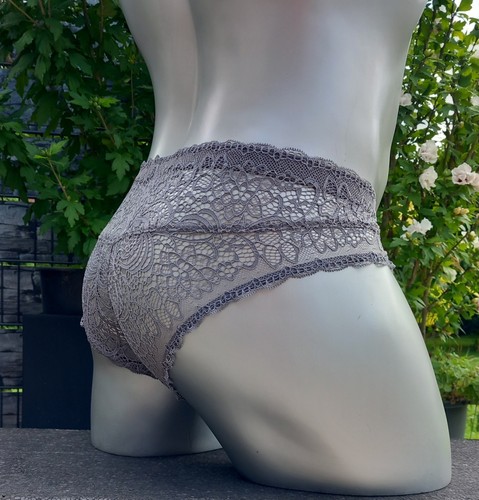 Slip französische Spitze grau Femboy transparent Herren Dessous sexy Fetisch - Picture 5 of 7