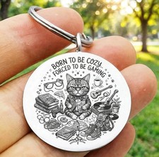 Cat Kitty Pet Animal Kitty Hot Funny Stainless Keychain Art Joke Family Sweet
