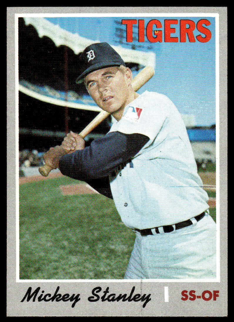 1970 Topps #383 Mickey Stanley BASEBALL Detroit Tigers