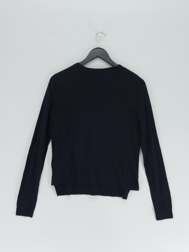 Whistles Damen Pullover UK 10 Blau Wolle mit Baumwolle Rundhals Pulli - Bild 2 von 5
