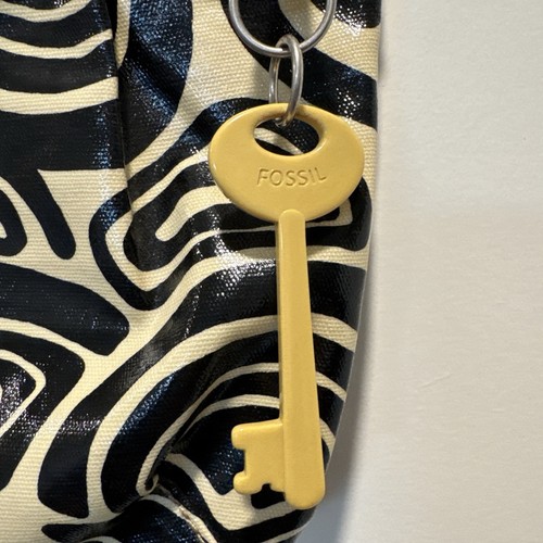 Fossil Key-Per Crossbody Bag Purse Yellow Key Charm VGUC - Picture 5 of 13