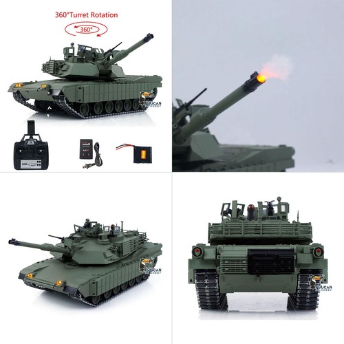 TOUCAN 1:16 totalmente metálico M1A2 Abrams RC tanque 3918 RTR 360 torre IR humo - Imagen 6 de 12