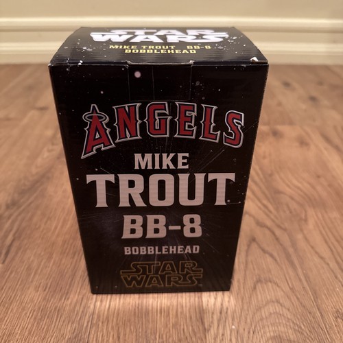 MIKE TROUT & Star Wars Jedi BB-8 Bobblehead LA Angels SGA Promotion NIB - Picture 2 of 4