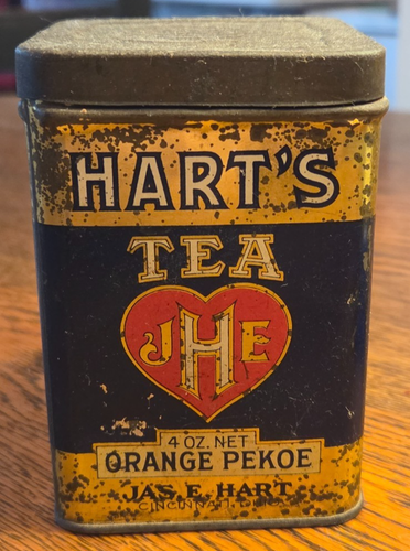 Vintage Hart's Orange Pekoe 4oz Tea Tin - Picture 3 of 8