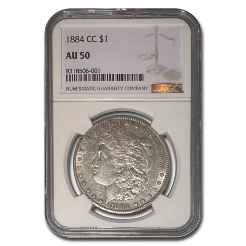 1884-CC Morgan Dollar AU-50 NGC