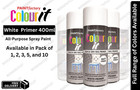 White Primer 400ml All- Purpose Spray Paint Multi Pack Options Quick Dry Finish