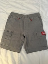 BOYS LEVI S UTILITY CARGO SHORT Size 8 COLOR GRAY ELASTICWAISTBAND