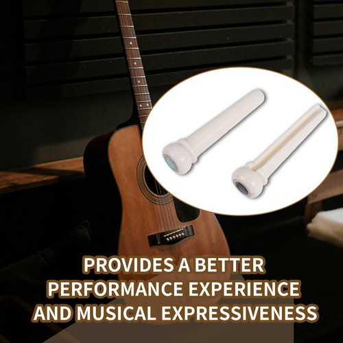 Gitarrenknochen-Stegstifte mit 5,3 mm Position Abanlone Punkt für Acoustic2607 - Bild 2 von 4