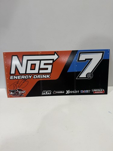 Tyler Courtney #7BC NOS Energy Autographed Metal Wing Panel 20 X 9