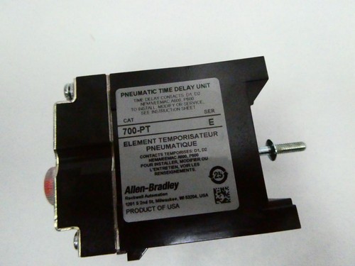 Allen Bradley 700-PT Pneumatic Time Delay Attachment 0.1-60s - Picture 5 of 7