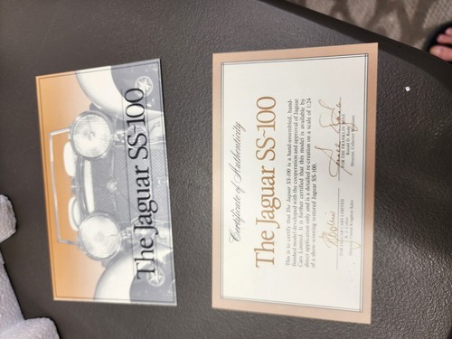 Franklin Mint 1/24 Scale D1B4215 - 1938 Jaguar SS 100 - Ivory - Picture 13 of 15