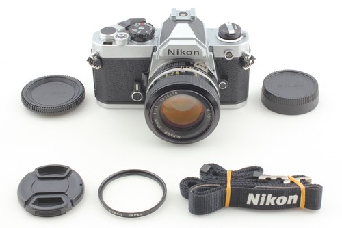 [Fast neuwertig mit Riemen] Nikon FM silber + Ai analoge Objektivkamera 50 mm f/1,4 aus Japan - Bild 19 von 20