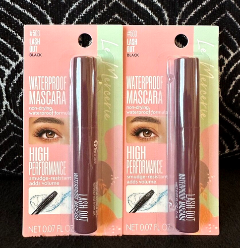 2er Pack LE MERCERIE #503 LASH OUT BLACK WATERPROOF MASCARA LANGE WIMPERN DICKES VOLUMEN - Bild 1 von 6