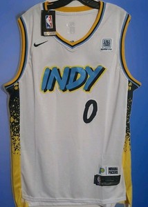 Tyrese Haliburton ゲームジャージ(2025city) M Nike Men's Dri-FIT Tyrese Haliburton Indiana Pacers 2024/25