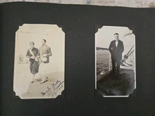 180 LOT Antique 1930s B &W REAL PHOTO & POST CARD ALBUM Canada Germany Travel