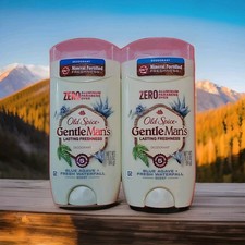 Old Spice GentleMan's Deodorant x 2 Blue Agave  Fresh Waterfall Zero Aluminum