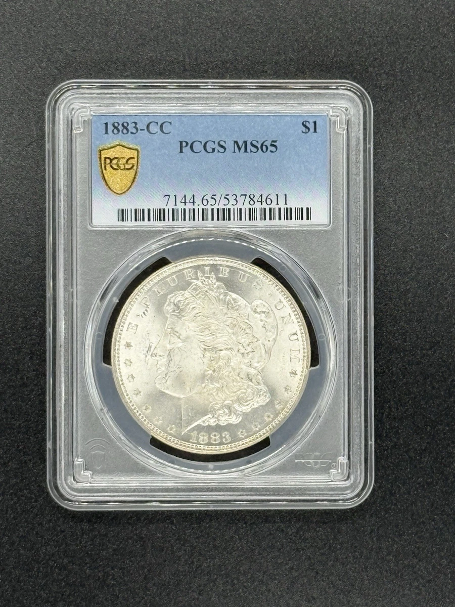 PCGS Certified MS 65 Graded 1883 Year Morgan US Dollars (1878-1921