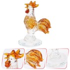 Crystal Chicken Figurine Chicken Statue Chicken Sculpture Home Crystal Ornament
