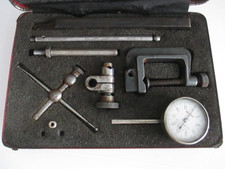 Vintage L. S. Starrett No. 196 Dial Indicator .001 Set w/Accessories & Case  B15