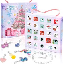 Advent Calendar 2025, Christmas 24 Days Countdown DIY Jewelry Purple