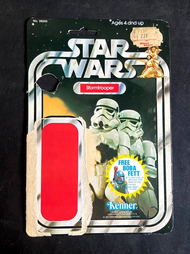 Vintage Kenner 1977 STAR WARS STORMTROOPER Card Back Cardback 77 w/Fett Offer
