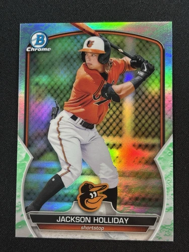 Jackson Holliday 2023 Bowman Chrome Prospect Lunar Glow Refractor Orioles BCP-20