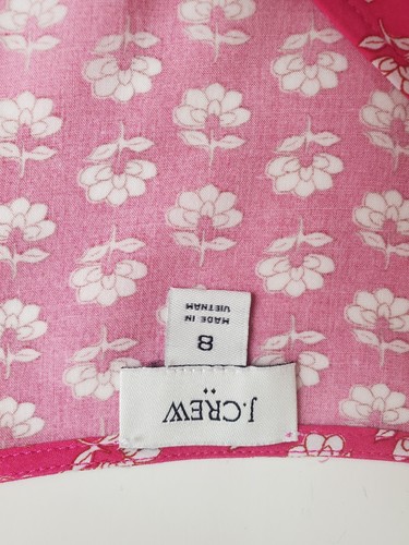 Maxi Vestido J Crew Para Mujer Talla 8 Rosa Blanco Ditsy Floral Volantes en Niveles - Imagen 13 de 18