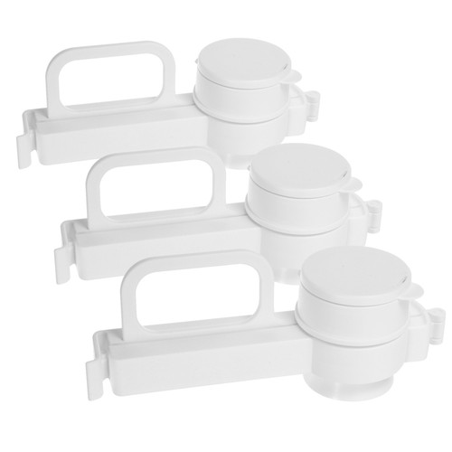 3 PIEZAS Caños para Verter Bolsa Abrazadera Sello y Clip Clips de Almacenamiento de Harina Líquida Cocina