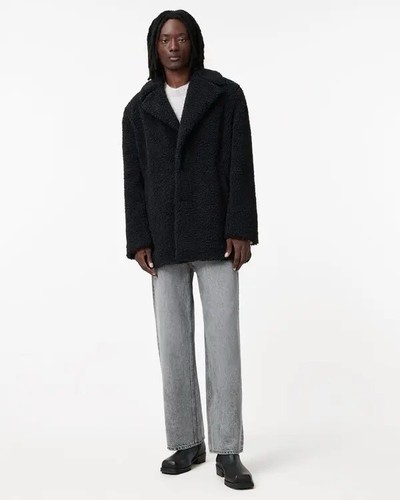 Allsaints Driscoll Teddy schwarz Herren PeaCoat / XL NEU mit Etikett / perfektes Geschenk - Bild 8 von 10
