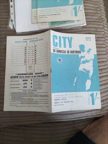 1967 programme Manchester City v. BV Borussia 09 Dortmund, Friendly
