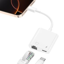 USB C to Ethernet Adapter, 2 in 1 RJ45 Ethernet LAN Network Adapter with 60W ...