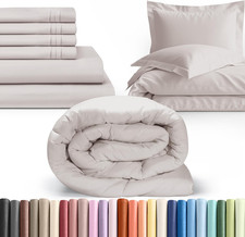 Light Grey Complete Bedding Set King Size - Includes King Sheets Set, Comforter,