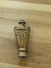 Vintage Urn Shaped Metal Lamp Finial, 3.25", Unknown Date