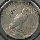 1922 PCGS AU53 PEACE SILVER DOLLAR ERROR STRUCK THROUGH REVERSE