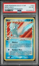 2006 POKEMON EX DRAGON FRONTIERS GOLD STAR #101 MEW-HOLO PSA 6