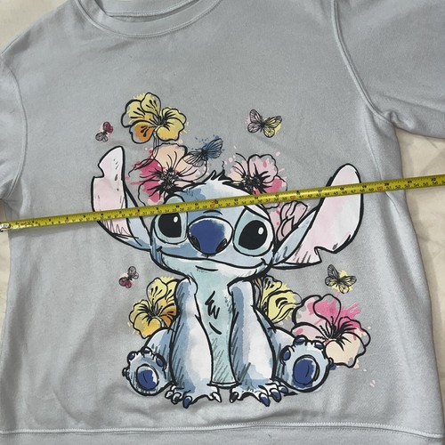 Women’s Disney Lilo & Stitch Sweater Size XL Disney Park Flower & Garden Hoodie - Picture 4 of 24
