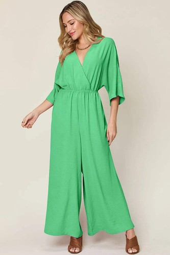 Mono Surplice Pierna Ancha con Bolsillos - Favorecedor, Elegante y Cómodo - Imagen 31 de 48