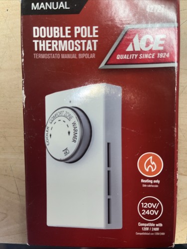 ACE 42727 Manual Thermostat For Double Or Single Pole Heating System 120/240V - Picture 1 of 2