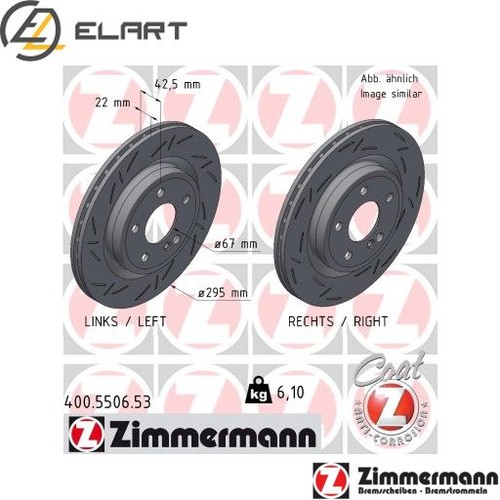 2x BRAKE DISC 400.5506.53 FOR MERCEDES-BENZ GLA-CLASS INFINITI Q30QX30 2.0L 4cyl