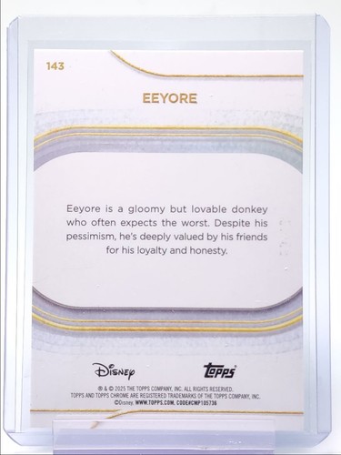 EEYORE 2025 TOPPS CHROME DISNEY GREEN REFRACTOR #143 /99 Q2277 - Picture 2 of 2