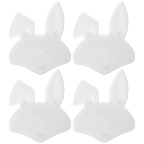 4 Pcs Blank Rabbit Mask Animal Party Paintable Masquerade Ball Carnival
