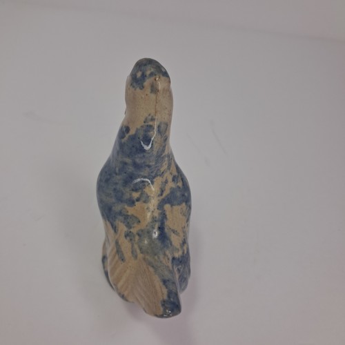 Bybee Keramik blau und beige Schwammgeschirr Hahn und Henne Posten. Handarbeit in KY. - Bild 9 von 20