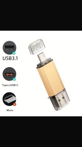 2 in 1 USB memory stick to Type C port OTG 256 gb Save phone data directly - 第 1/7 張圖片